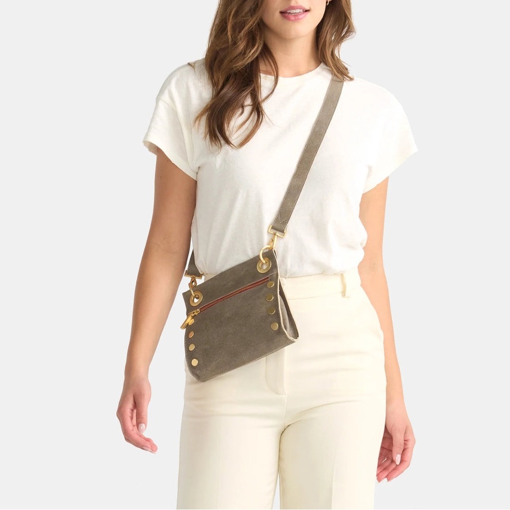 !HAMMITT Bundle! Oliver Leather Taupe Pewter Tote & Tony Small Pewter Crossbody - Picture 15 of 16